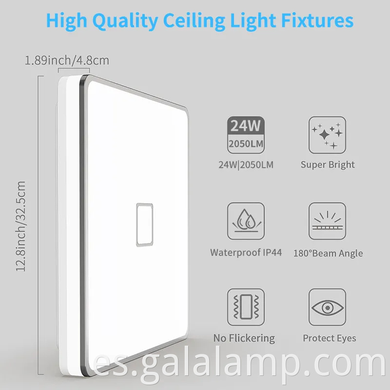 Luz de techo LED cuadrada elegante para la decoración moderna de la habitación